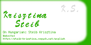 krisztina steib business card